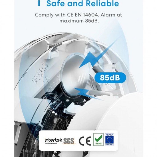 Meross Wi-Fi Uzaktan Kontrollü Akıllı duman Sensörü Kit GS559AH