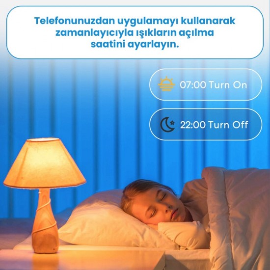 Meross Wi-Fi Uzaktan Kontrollü Akıllı Enerji Tasarruflu 810 Lümen RGB LED Ampul MSL120