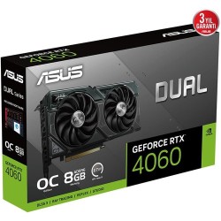 Asus GeForce Dual-RTX4060-O8G 8GB OC 128 Bit GDDR6 Ekran Kartı