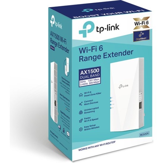 TP-Link RE500X, AX1500 Mbps Onemesh Wi-Fi 6 Kablosuz Menzil Genişletici