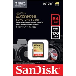 Sandisk Extreme 64GB 170MB/S Sdxc Hafıza Kartı