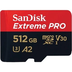 Sandisk Extreme Pro 512GB 200/140MB/S Microsdxc Uhs-I A2 V30 Adaptörlü Hafıza Kartı SDSQXCD-512G-GN6MA