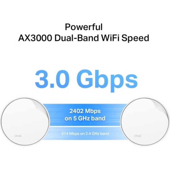 TP-Link Deco X50-PoE(1-pack), AX3000 PoE Destekli Tüm Ev Mesh WiFi 6 Sistemi
