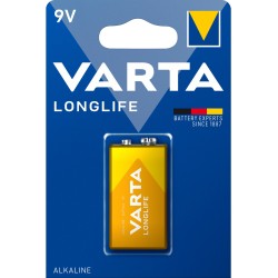 Varta Longlife Alkalin 9V Pil