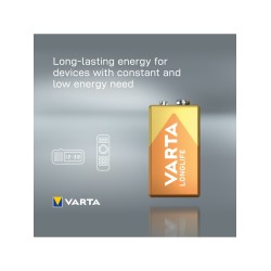 Varta Longlife Alkalin 9V Pil