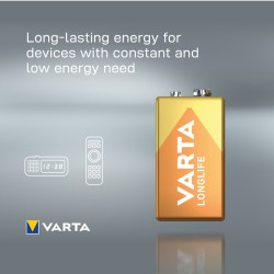 Varta Longlife Alkalin 9V Pil