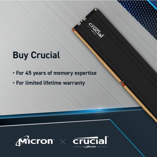 Crucial Pro 48GB DDR5-5600 Udımm CL46 Masaüstü Pc Ram Bellek CP48G56C46U5