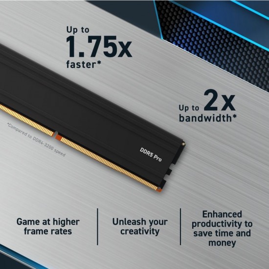 Crucial Pro 48GB DDR5-5600 Udımm CL46 Masaüstü Pc Ram Bellek CP48G56C46U5