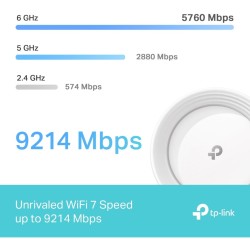 TP-Link Deco BE65(1-pack), BE9300 Mbps,4×2.5 Gbps Portlar, Tüm Evler için Mesh Wi-Fi 7 Sistemi