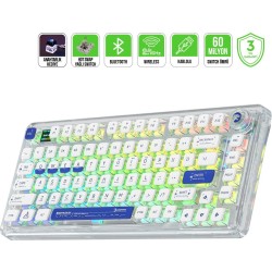 Gamepower Gasket Pro x Rgb Wireless/Bluetooth/Kablolu Mekanik Hot-Swap Yağlı Switch Gasket Gaming Klavye
