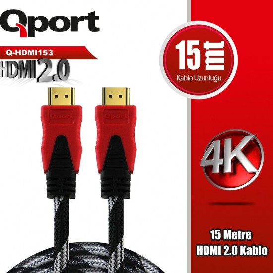 Qport Q-HDMI153 15 m 4K HDMI Kablo