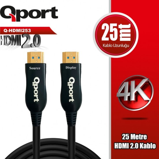 Qport Q-HDMI253 25 m 4K HDMI Kablo