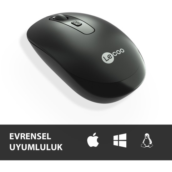 Lenovo Lecoo WS205 Ergonomik Optik Kablosuz Mouse
