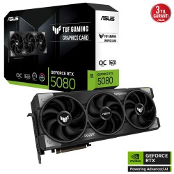 ASUS TUF Gaming GeForce RTX 5080 TUF-RTX5080-O16G-GAMING 16GB GDDR7 256 Bit OC Edition Gaming (Oyuncu) Ekran Kartı
