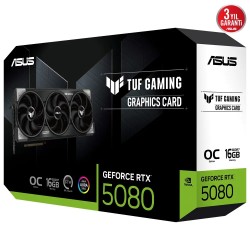 ASUS TUF Gaming GeForce RTX 5080 TUF-RTX5080-O16G-GAMING 16GB GDDR7 256 Bit OC Edition Gaming (Oyuncu) Ekran Kartı