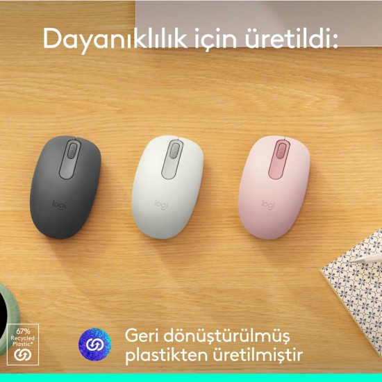 Logitech M196 910-007461 Pembe Sessiz Optik Kablosuz Mouse