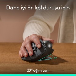 Logitech Mx Ergo S Trackball 910-007260 Şarjlı Sessiz Kablosuz Optik Mouse