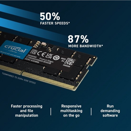Crucial 16 GB 5200 MHz CL42 CT16G52C42S5 DDR5 Ram