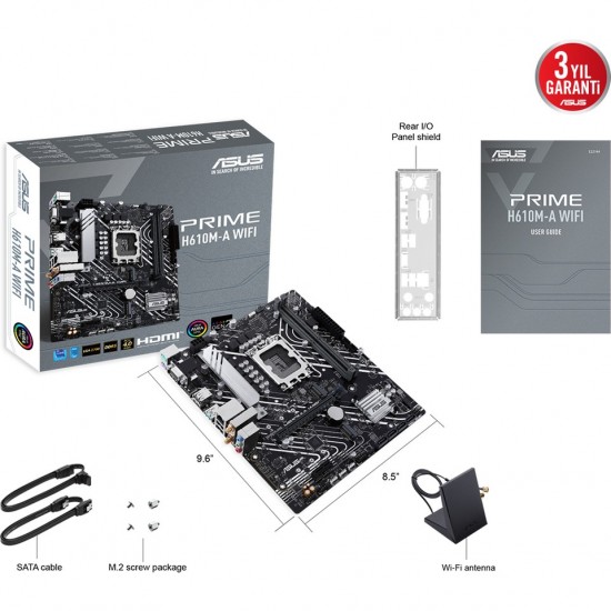 Asus Prime H610M-A Wi-Fi Intel LGA1700 DDR5 Micro ATX Anakart Asus Prime H610M-A Wi-Fi Intel LGA1700 DDR5 Micro ATX Anakart