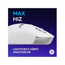 Logitech G G309 Lıghtspeed Hero 25K Sensörlü Pc ve Mac ile Uyumlu Kablosuz Oyuncu Gaming Mouse, Beyaz