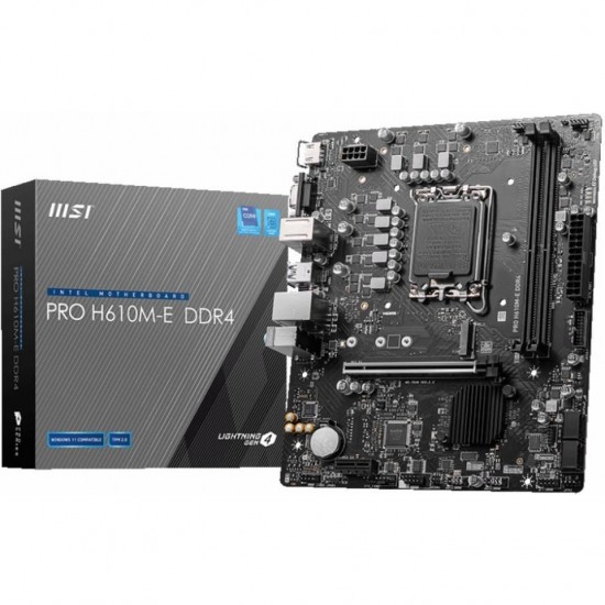 MSI Pro H610M-E Intel LGA1700 DDR4 Micro ATX Anakart