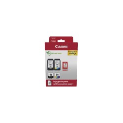 Canon PG-46 Renkli + CL 56 Siyah 2'li Kartuş Seti