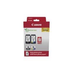 Canon PG-46 Renkli + CL 56 Siyah 2'li Kartuş Seti