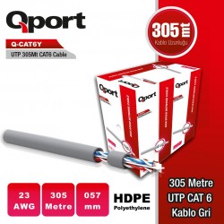 Qport Q-CAT6 CAT6 UTP 305 m Network Kablosu