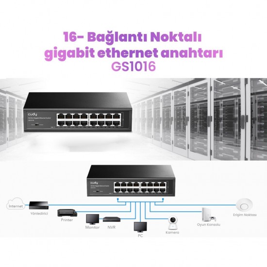 Cudy GS1016 16 Port 10/100/1000 Mbps Gigabit Switch
