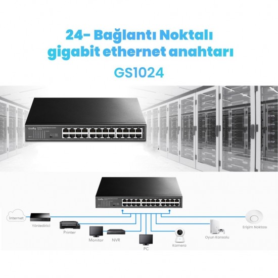 Cudy GS1024 24 Port 10/100/1000 Mbps Gigabit Switch
