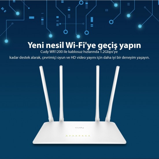 Cudy WR1200 5 Port 1200 Mbps Router