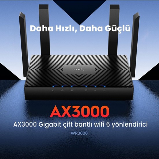 Cudy WR3000 4 Port 2976 Mbps Router