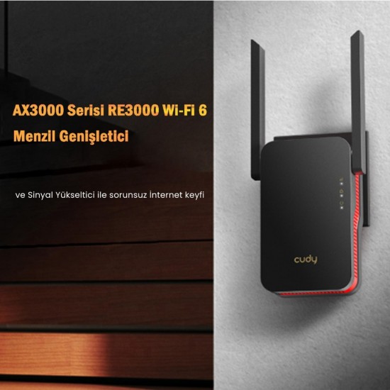 Cudy RE3000 2976 Mbps Wifi Güçlendirici