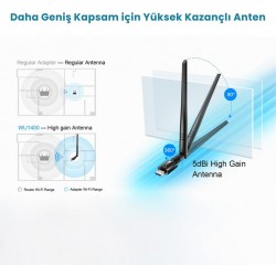 Cudy WU1400 1300 Mbps Kablosuz Ağ Adaptörü