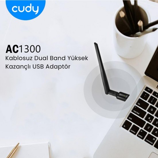 Cudy WU1400 1300 Mbps Kablosuz Ağ Adaptörü