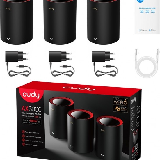 Cudy M3000 3000 Mbps 3'lü Router