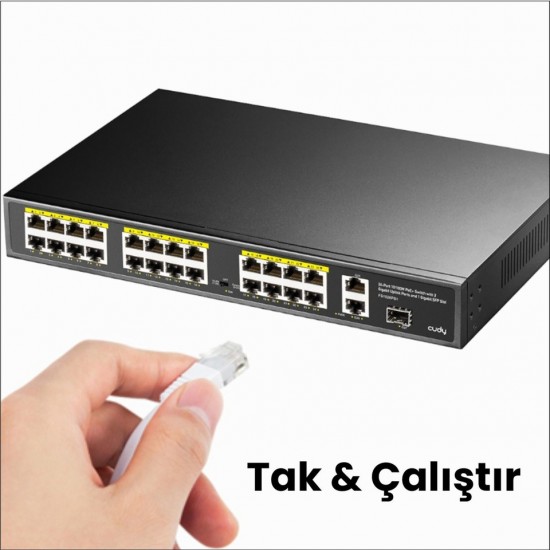 Cudy FS1026PS1 24 Port 10/100 Mbps Gigabit Switch
