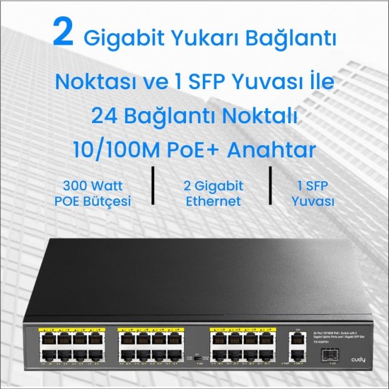 Cudy FS1026PS1 24 Port 10/100 Mbps Gigabit Switch
