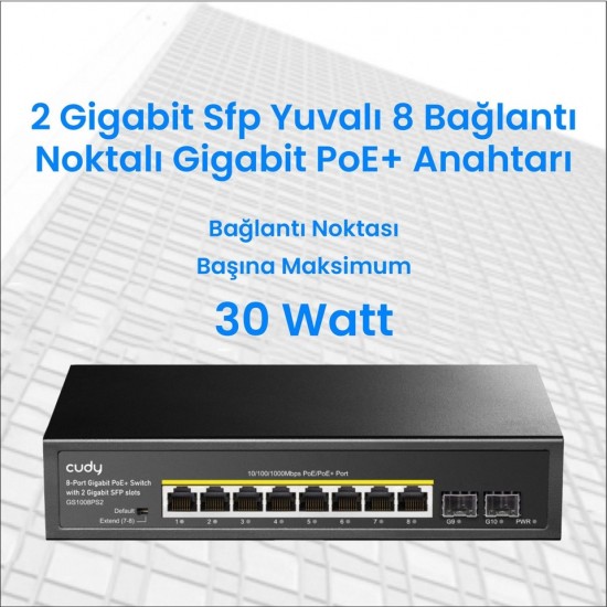 Cudy GS1008PS2 8 Port 10/100/1000 Mbps Gigabit Switch
