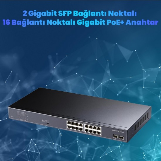Cudy GS1020PS2 16 Port 10/100/1000 Mbps Gigabit Switch
