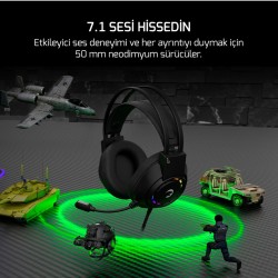 Gamepower Voldon 7.1 USB Kablolu Kulak Üstü Oyuncu Kulaklığı