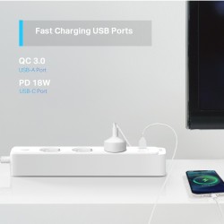 TP-Link Tapo P300 3'lü 2 USB 1 Type-C Wi-Fi Akıllı Priz