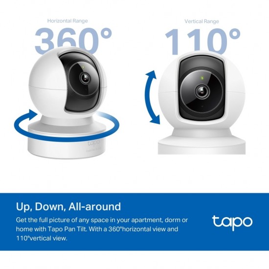 TP-Link Tapo C222 2K 4 MP 360 Derece Gece Görüşlü IP Wi-Fi Güvenlik Kamerası