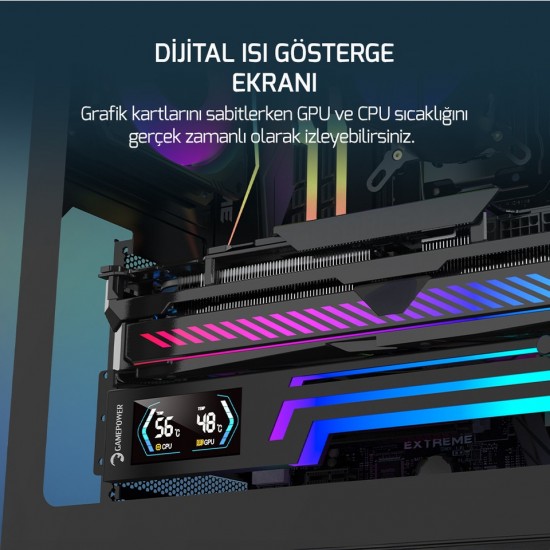 Gamepower HeatSync Siyah ARGB Ekran Kartı Desteği
