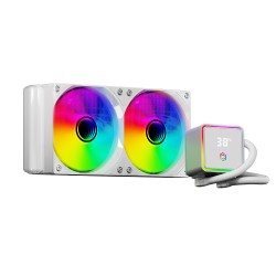 Frisby FCL-240W 240mm ARGB LGA1851/1700 & AM5 Beyaz Sıvı Soğutma