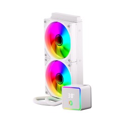 Frisby FCL-240W 240mm ARGB LGA1851/1700 & AM5 Beyaz Sıvı Soğutma