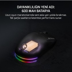Gamepower Fenix 24.000DPI Triple Mode (Kablolu/bluetooth/2.4g) Siyah Gaming Mouse