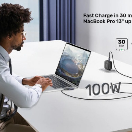 Unitek C14123BK-2M 2 m Type-C to Type-C Hızlı Şarj Kablosu