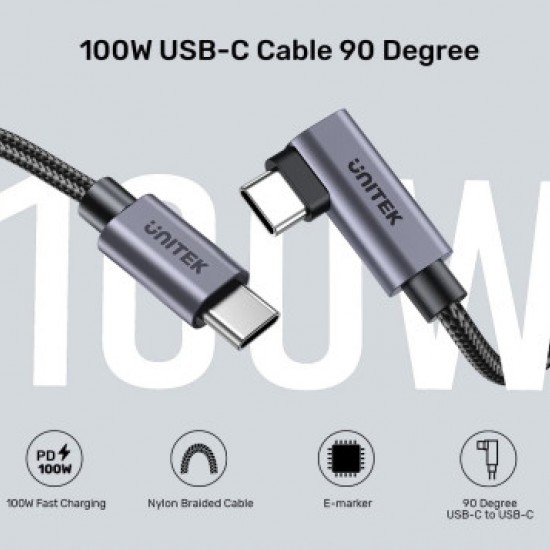 Unitek C14123BK-3M 3 m Type-C to Type-C Hızlı Şarj Kablosu