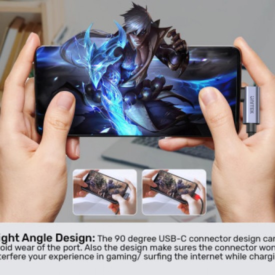 Unitek C14123BK-3M 3 m Type-C to Type-C Hızlı Şarj Kablosu